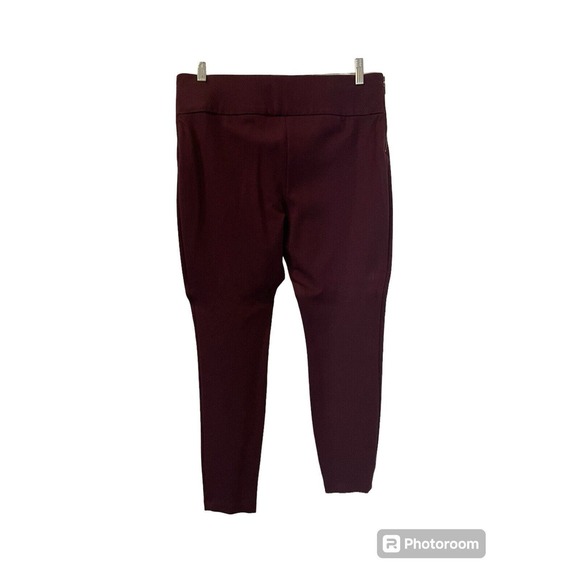 3 for $25-Bar III Straight-Leg Dress Pants Eggplant Sz Large 2-Side Zippers - Picture 2 of 10